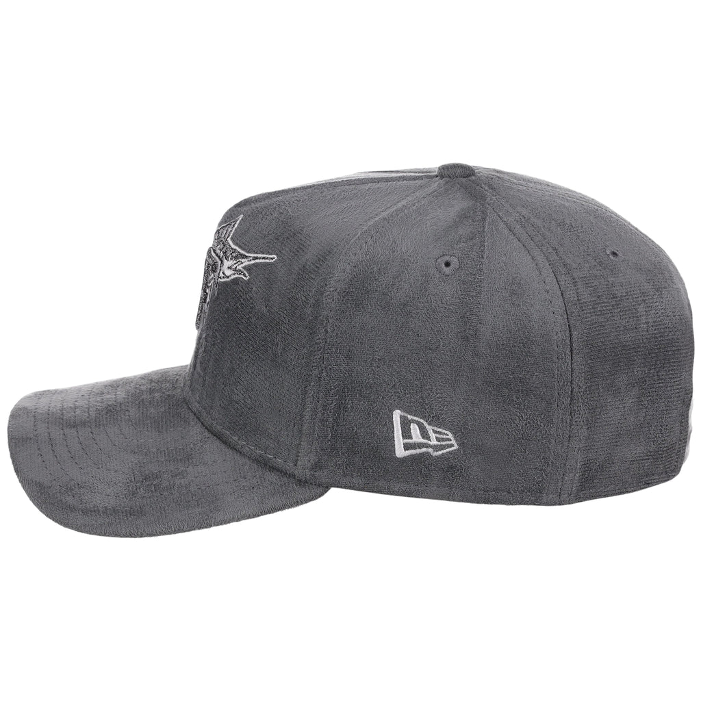 Miami Marlins MLB Gray x Suede FASHION CORE New Era 9FORTY A-Frame