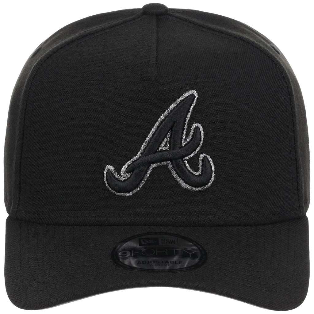 Atlanta Braves MLB Black x Pewter FASHION CORE New Era 9FORTY A-Frame