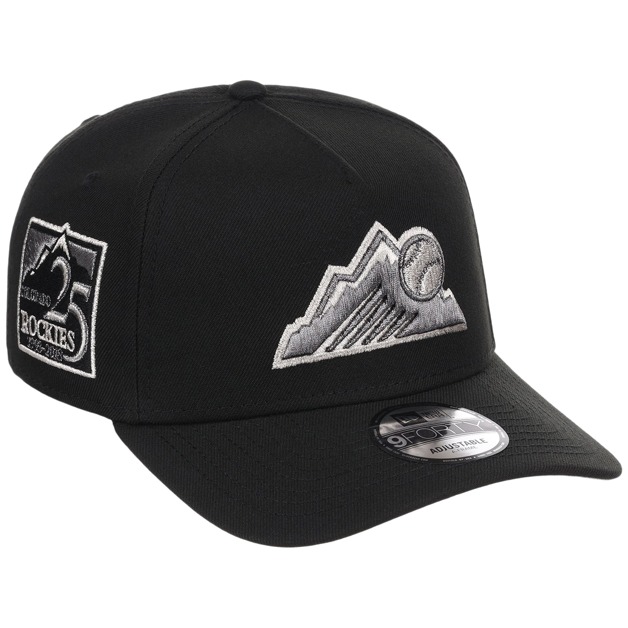 Colorado Rockies MLB Liquid Titanium New Era 9FORTY A-Frame