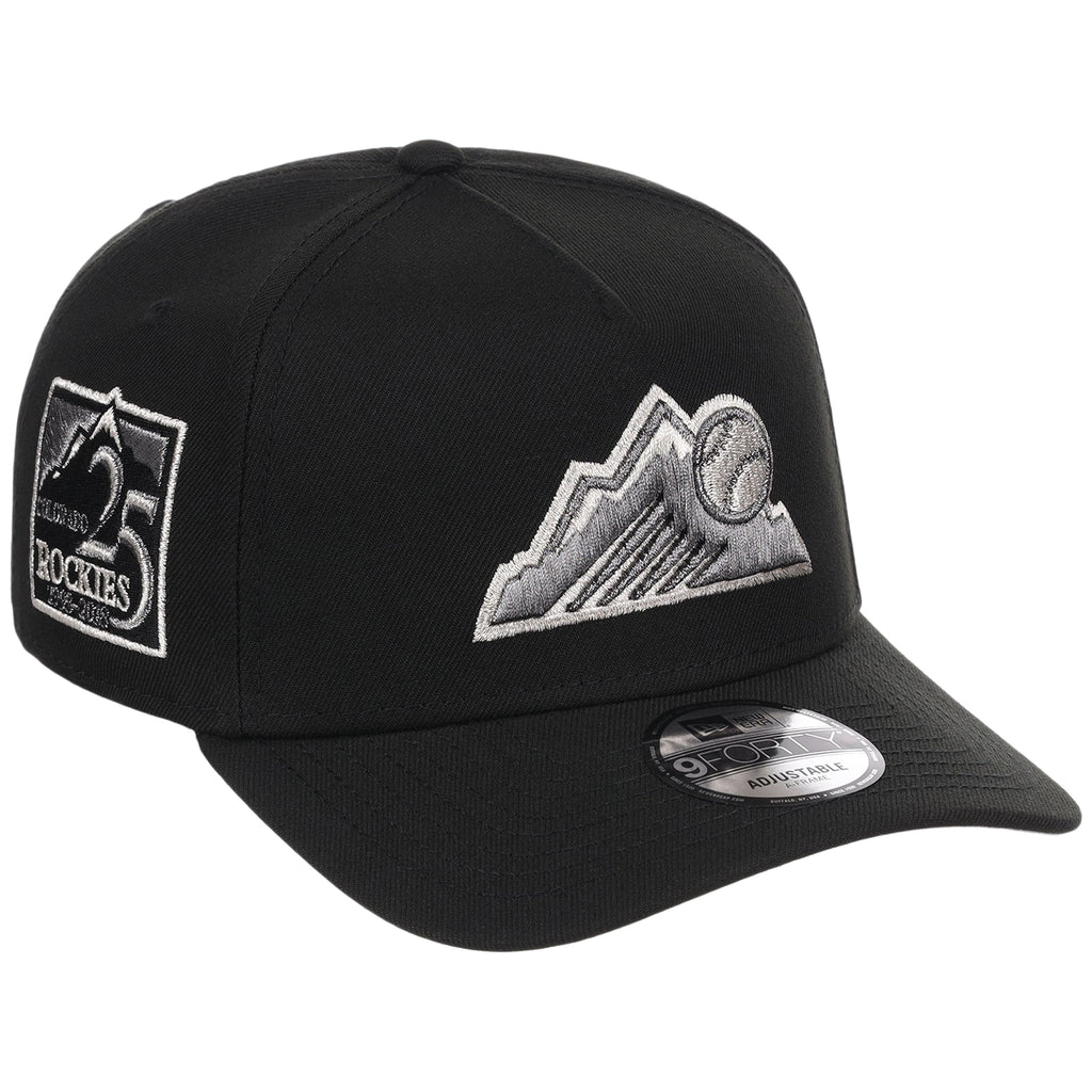 Colorado Rockies MLB Liquid Titanium New Era 9FORTY A-Frame