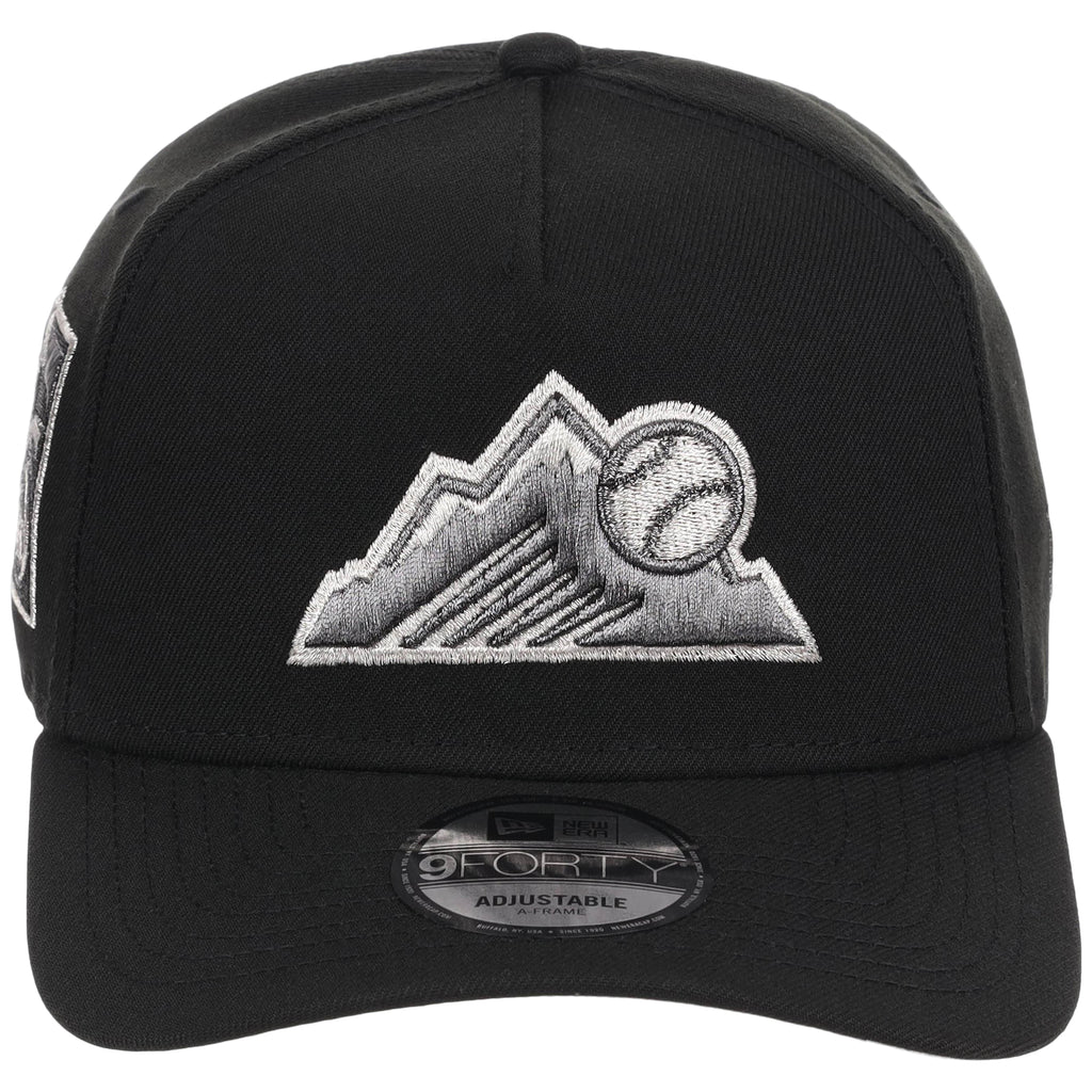 Colorado Rockies MLB Liquid Titanium New Era 9FORTY A-Frame