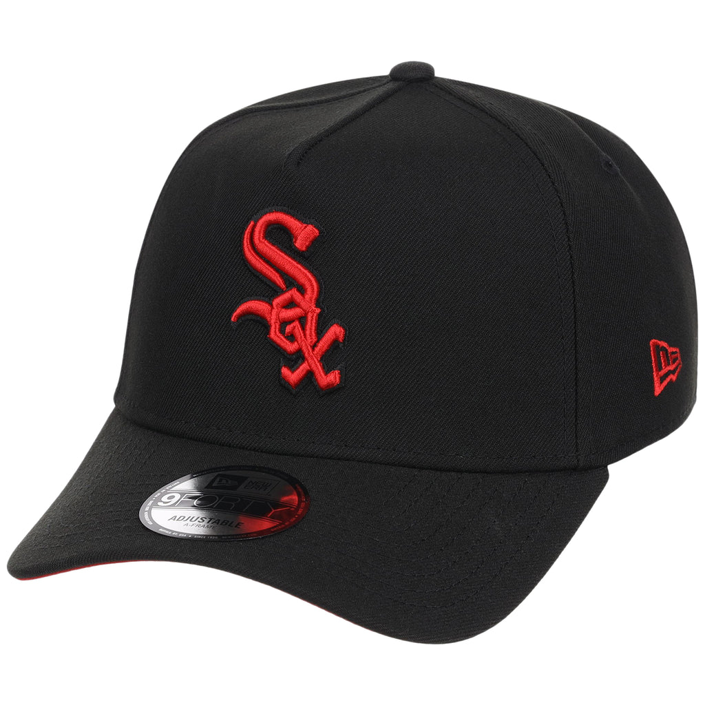 Chicago White Sox MLB Black x Red FASHION CORE New Era 9FORTY A-Frame