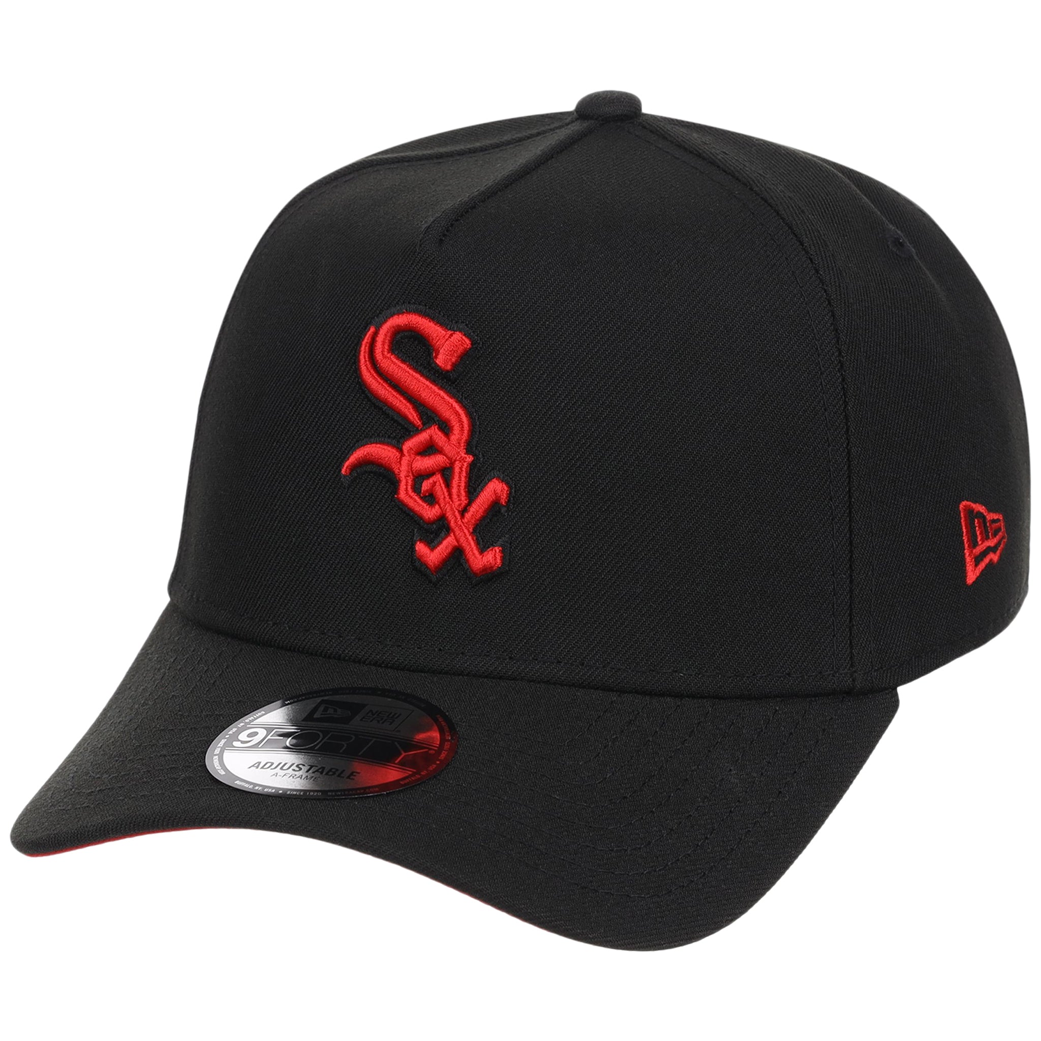 Chicago White Sox MLB Black x Red FASHION CORE New Era 9FORTY A-Frame