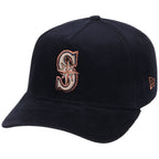 Seattle Mariners MLB Navy Cord FASHION CORE New Era 9FORTY A-Frame