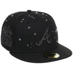 Atlanta Braves Quavo Georgia Pack Collection - New Era 59FIFTY "Iced Out" (Black/Black)