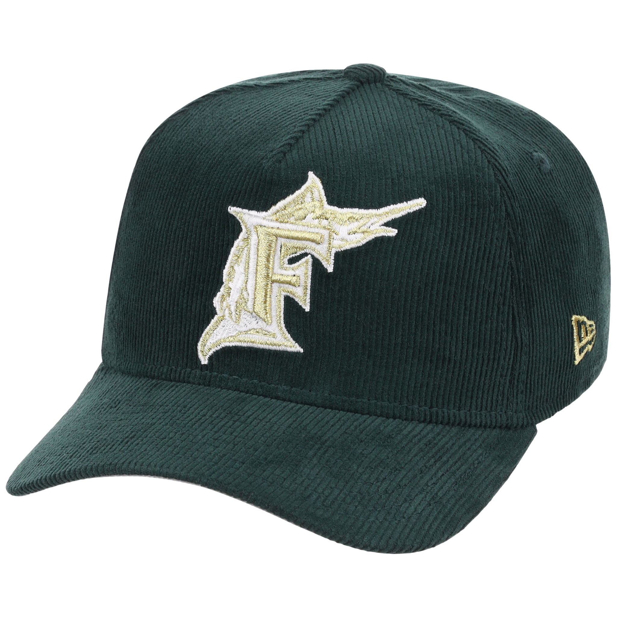 Miami Marlins MLB Dark Green Cord FASHION CORE New Era 9FORTY A-Frame