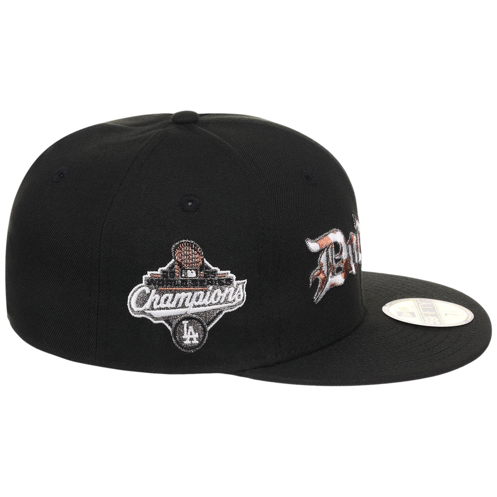 Los Angeles Dodgers Cow Script (Black/Black) Lids HD LA Pack
