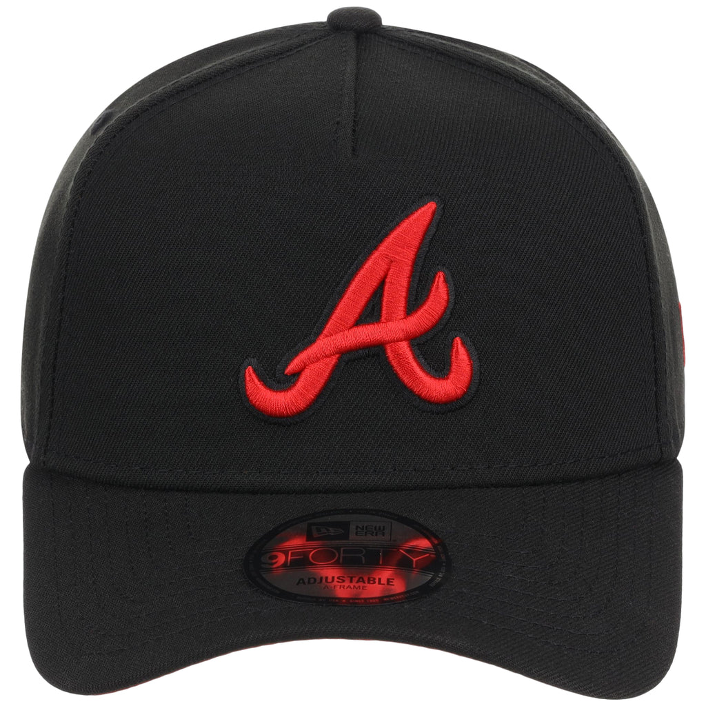 Atlanta Braves MLB Black x Red FASHION CORE New Era 9FORTY A-Frame