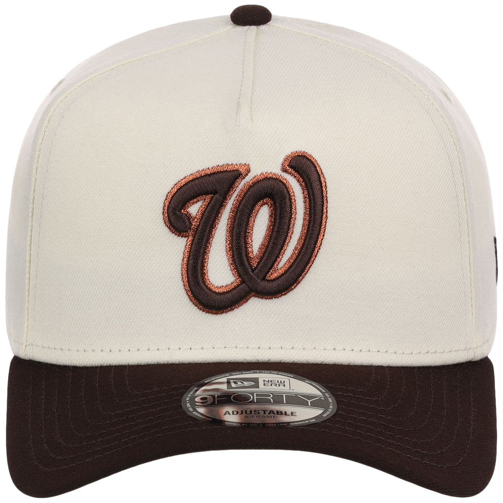 Washington Nationals MLB Chrome x Burnt Wood FASHION CORE New Era 9FORTY A-Frame