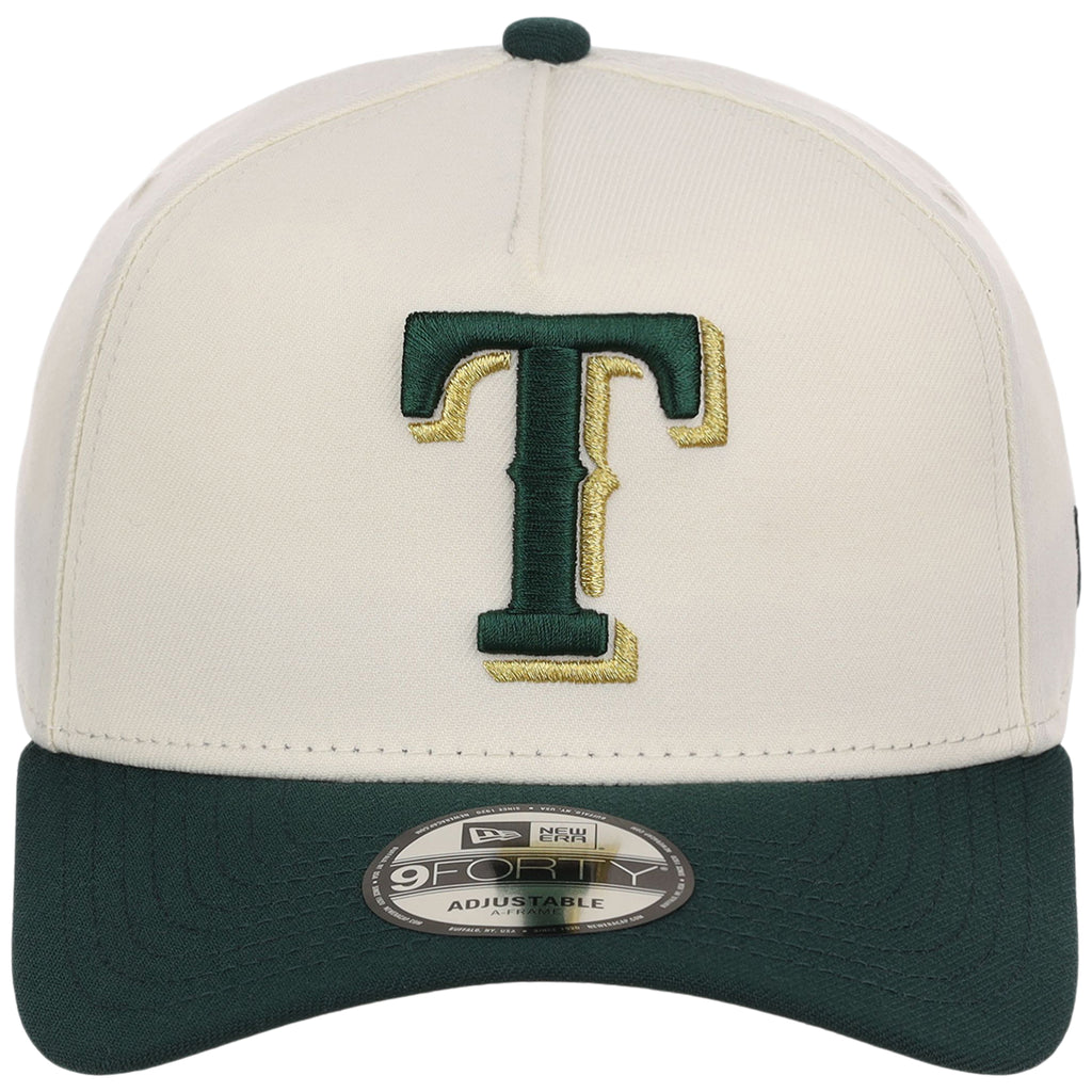Texas Rangers MLB Chrome x Dark Green FASHION CORE New Era 9FORTY A-Frame