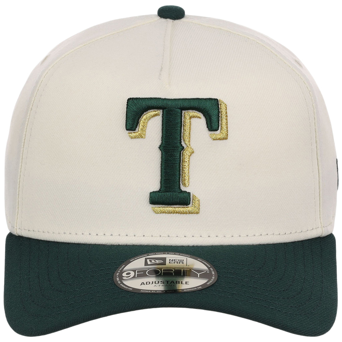 Texas Rangers MLB Chrome x Dark Green FASHION CORE New Era 9FORTY A-Frame
