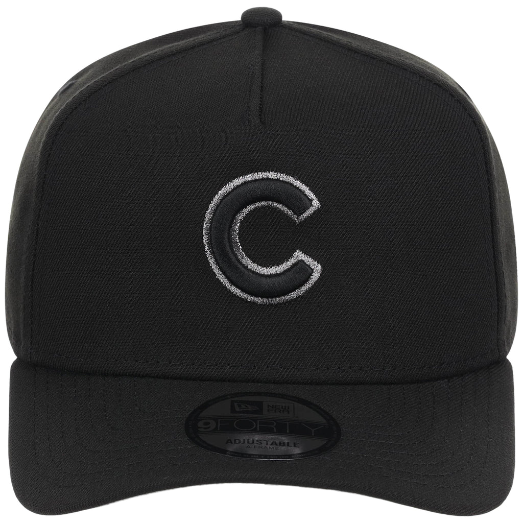 Chicago Cubs MLB Black x Pewter FASHION CORE New Era 9FORTY A-Frame