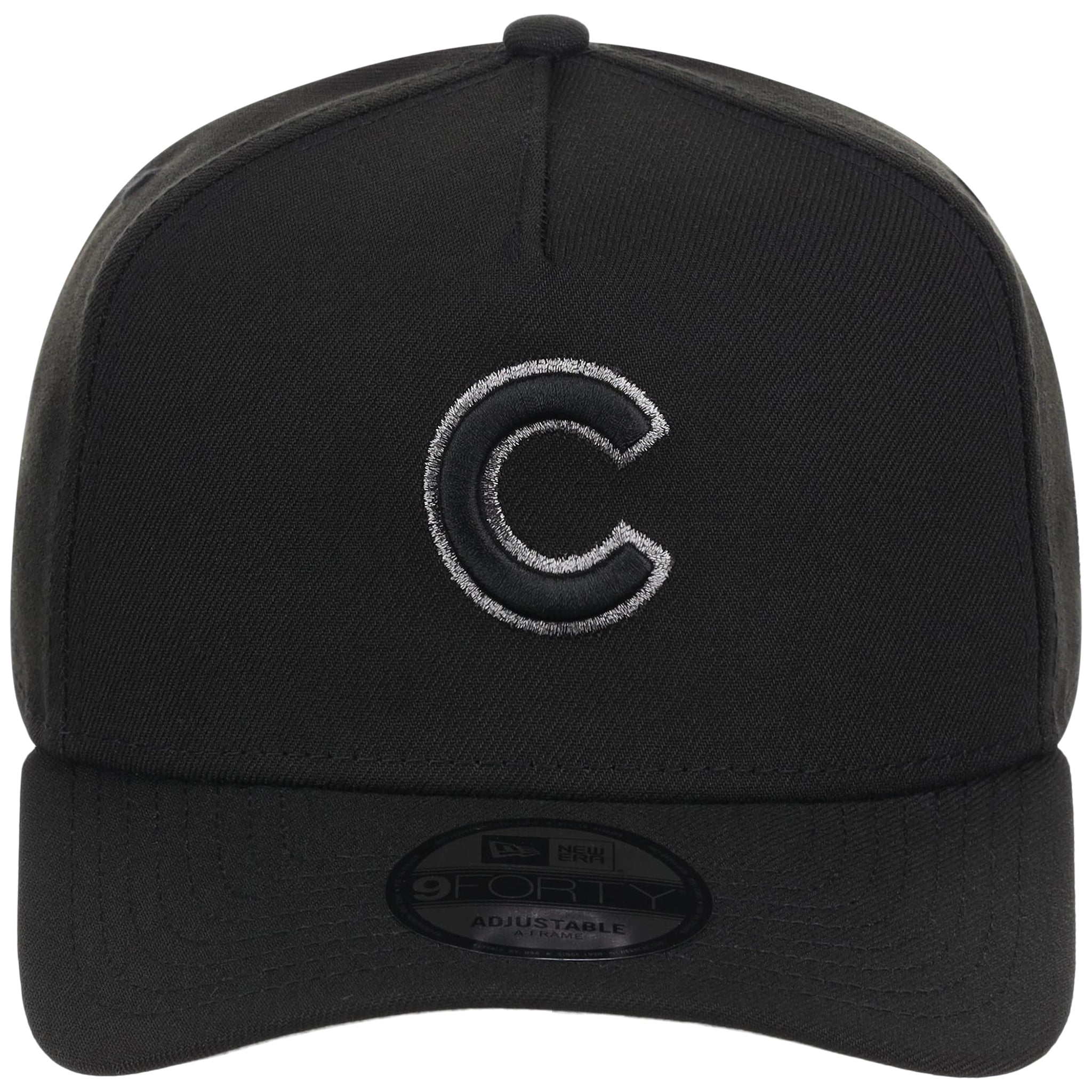 Chicago Cubs MLB Black x Pewter FASHION CORE New Era 9FORTY A-Frame