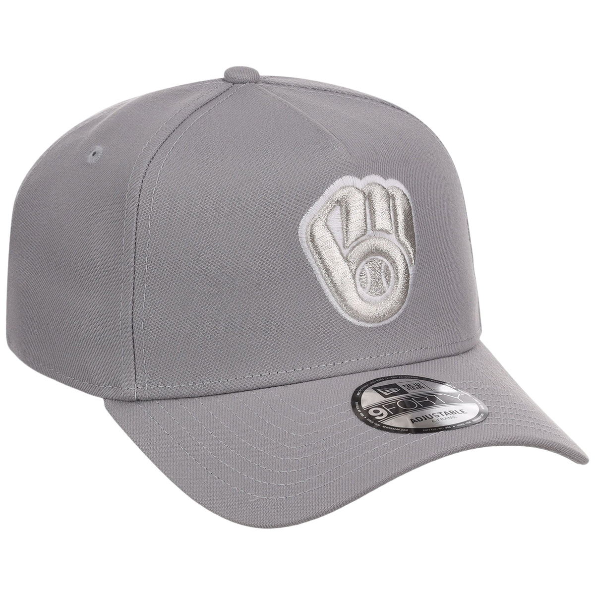 Milwaukee Brewers MLB Gray x White FASHION CORE New Era 9FORTY A-Frame