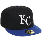 Kansas City Royals MLB Cooperstown Authentic Collection New Era 59FIFTY (Black/Royal)