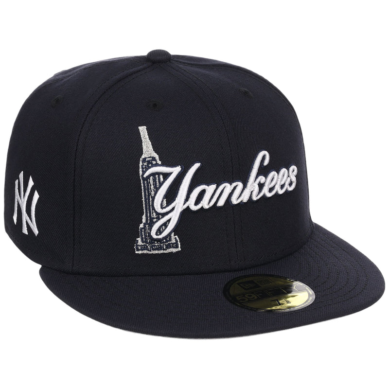 New York Yankees Empire Script New Era 59FIFTY – LidsHatDrop