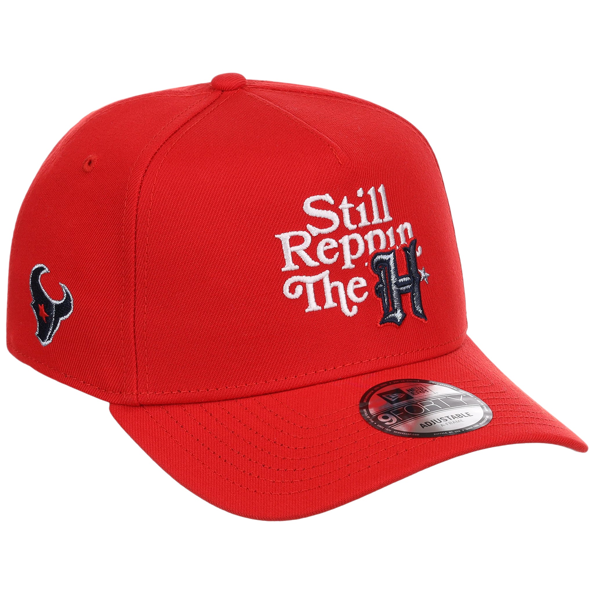 Houston Texans 'Still Reppin' (Red/Red) Houston Crown the City New Era 9FORTY A-Frame