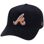 Atlanta Braves MLB Navy Cord FASHION CORE New Era 9FORTY A-Frame