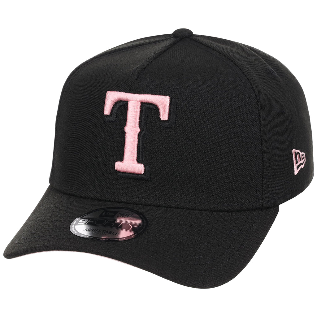 Texas Rangers MLB Black x Pink FASHION CORE New Era 9FORTY A-Frame
