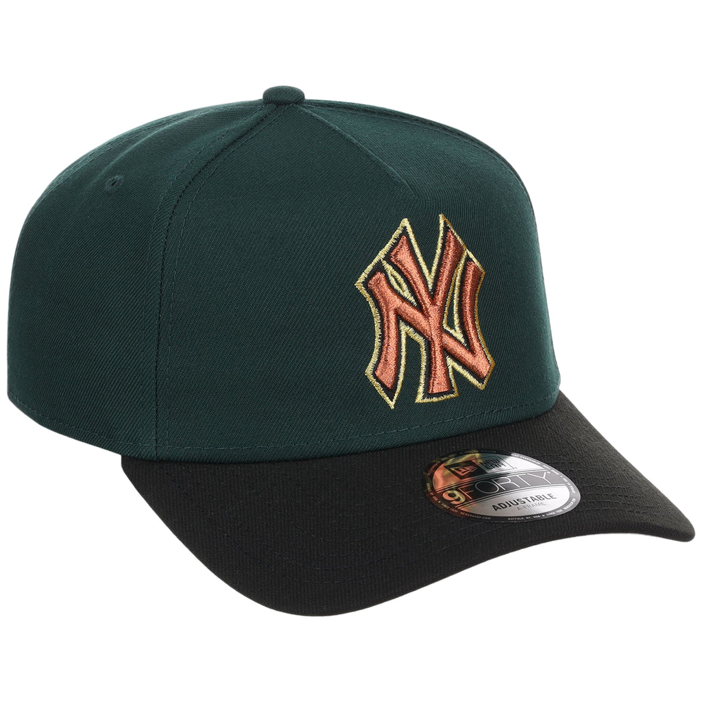 New York Yankees MLB Dark Green x Black FASHION CORE New Era 9FORTY A-Frame