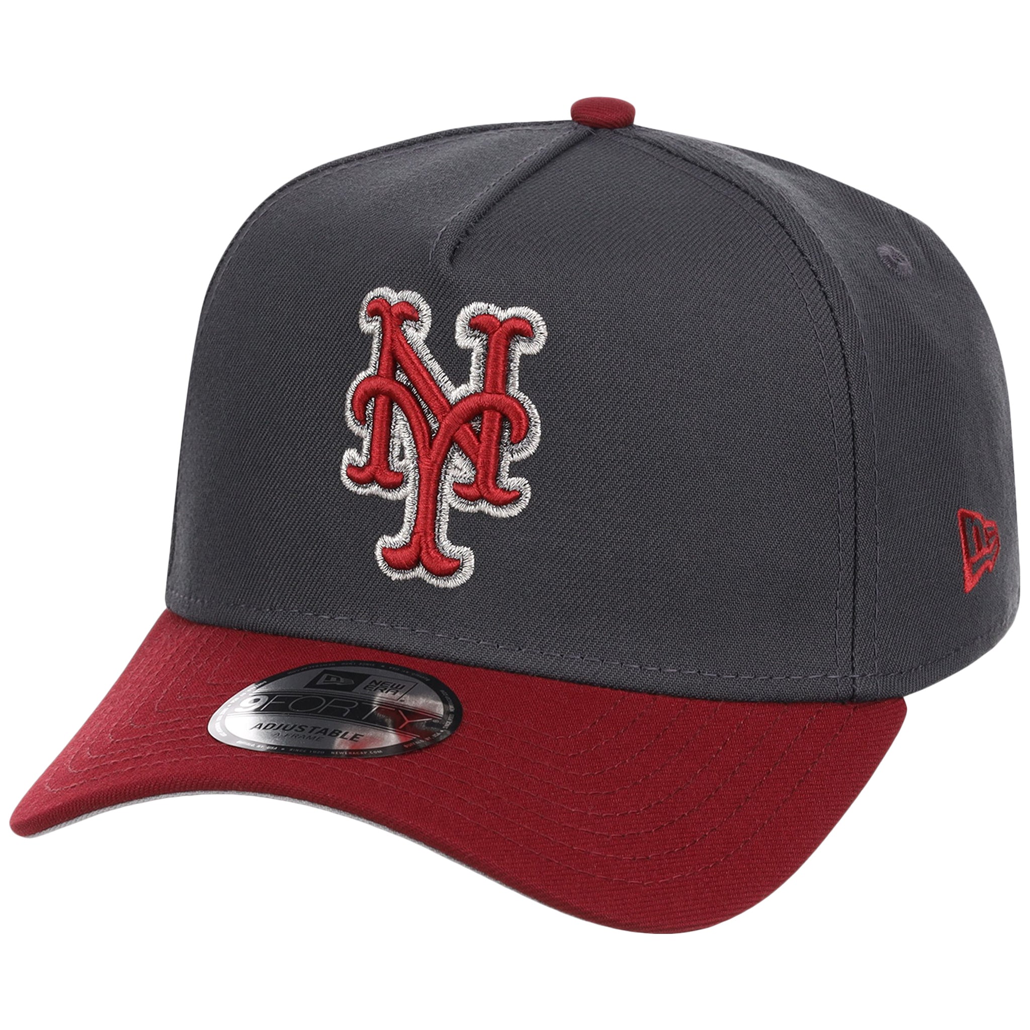 New York Mets MLB Graphite x Cardinal FASHION CORE New Era 9FORTY A-Frame