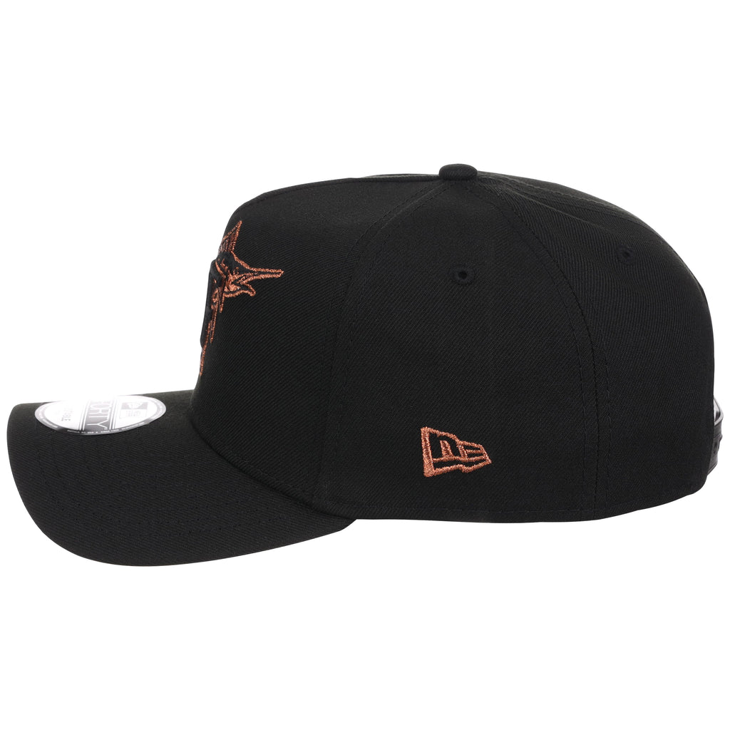 Miami Marlins MLB Black x Rust FASHION CORE New Era 9FORTY A-Frame