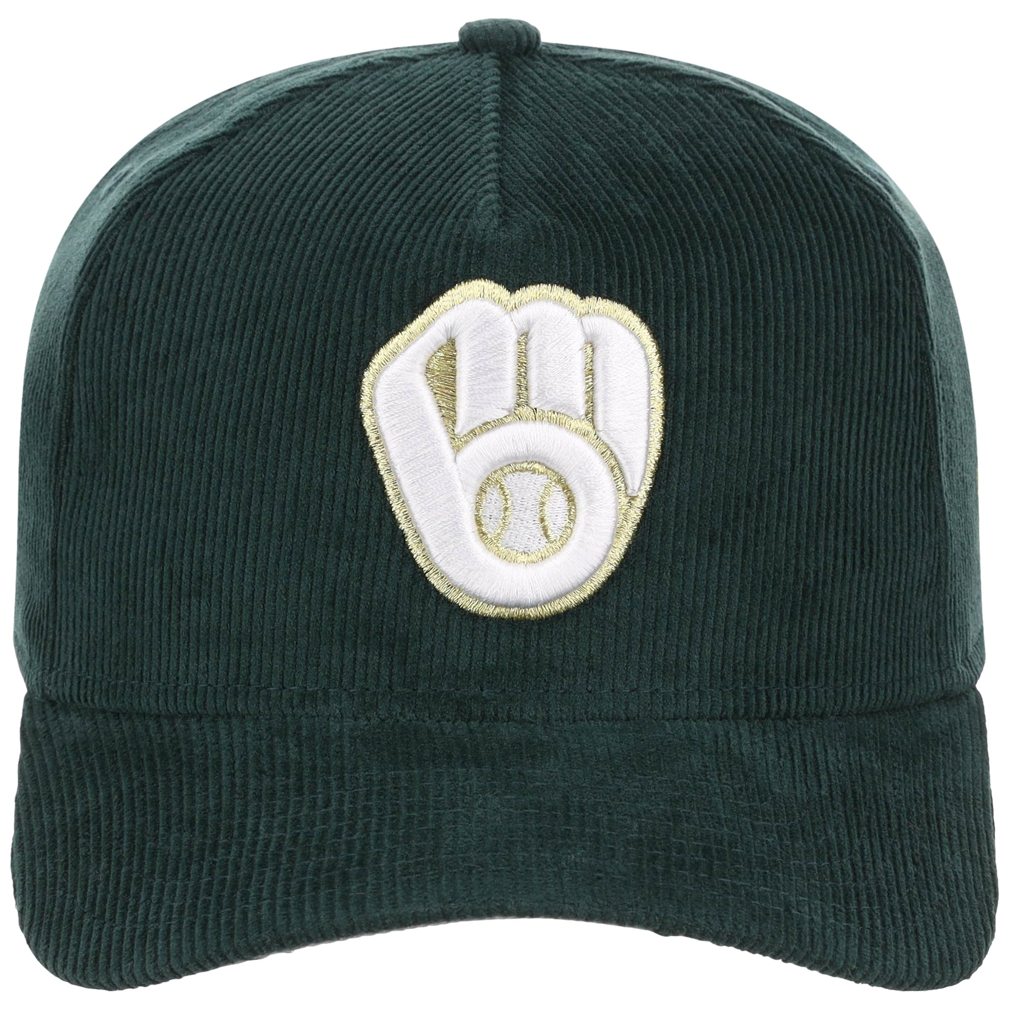 Milwaukee Brewers MLB Dark Green Cord FASHION CORE New Era 9FORTY A-Frame