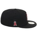 Anaheim Angels Crown the City New Era 59FIFTY Skull (Black/Black/Gray)