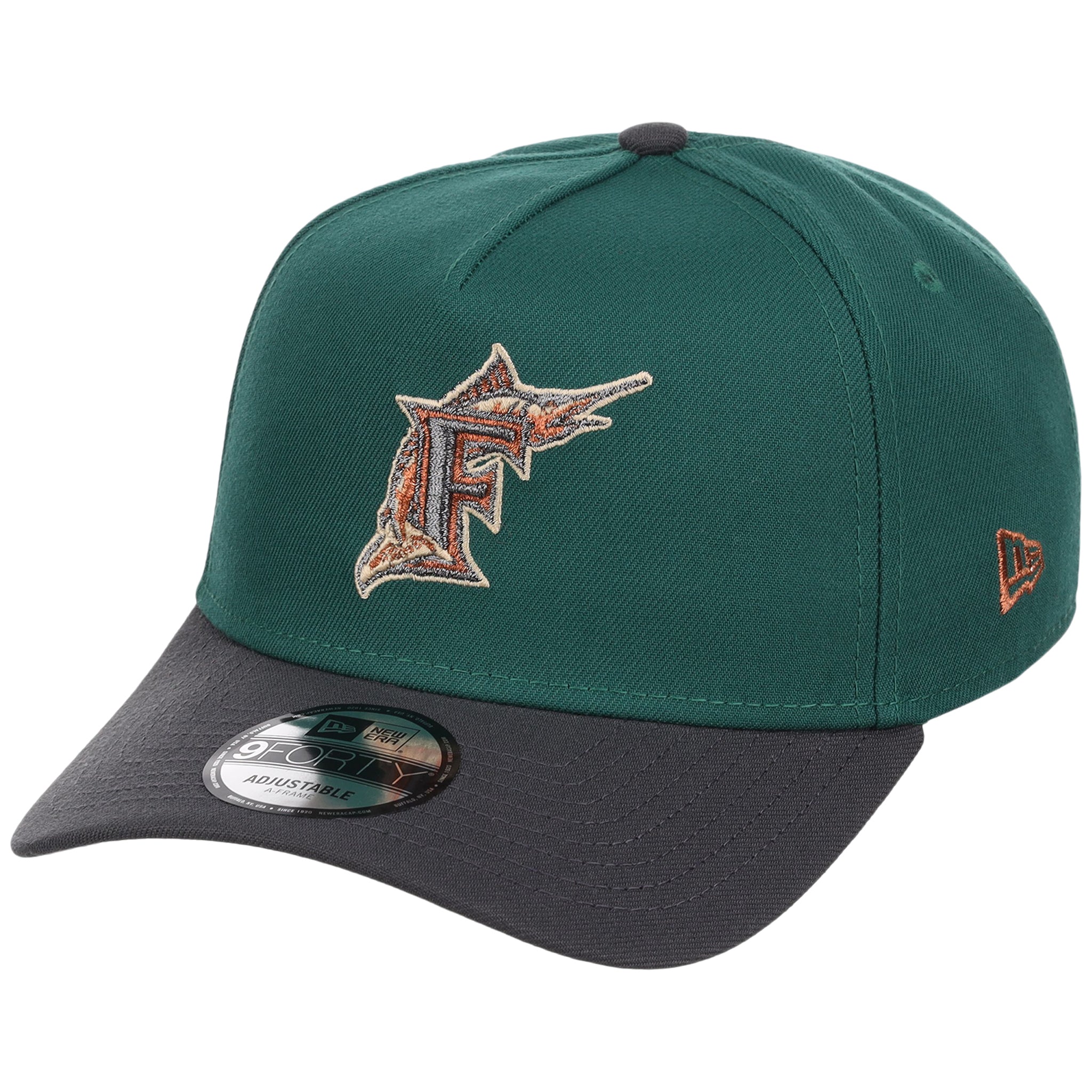 Florida Marlins MLB Emerald Graphite New Era 9FORTY