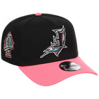 Florida Marlins MLB Flipmode 2.0 New Era 9FORTY A-Frame (Black/Pink/Gray)