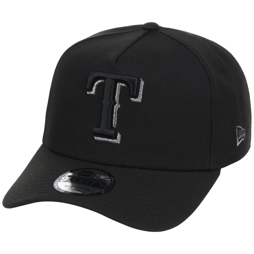 Texas Rangers MLB Black x Pewter FASHION CORE New Era 9FORTY A-Frame