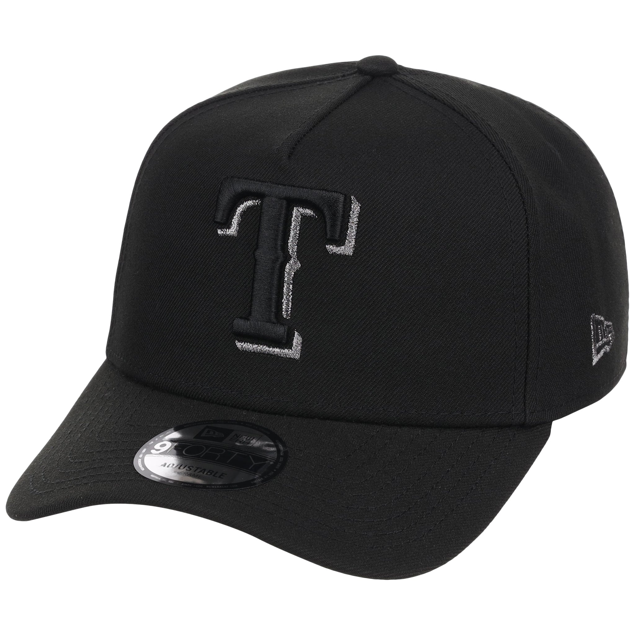 Texas Rangers MLB Black x Pewter FASHION CORE New Era 9FORTY A-Frame