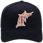 Miami Marlins MLB Navy Cord FASHION CORE New Era 9FORTY A-Frame