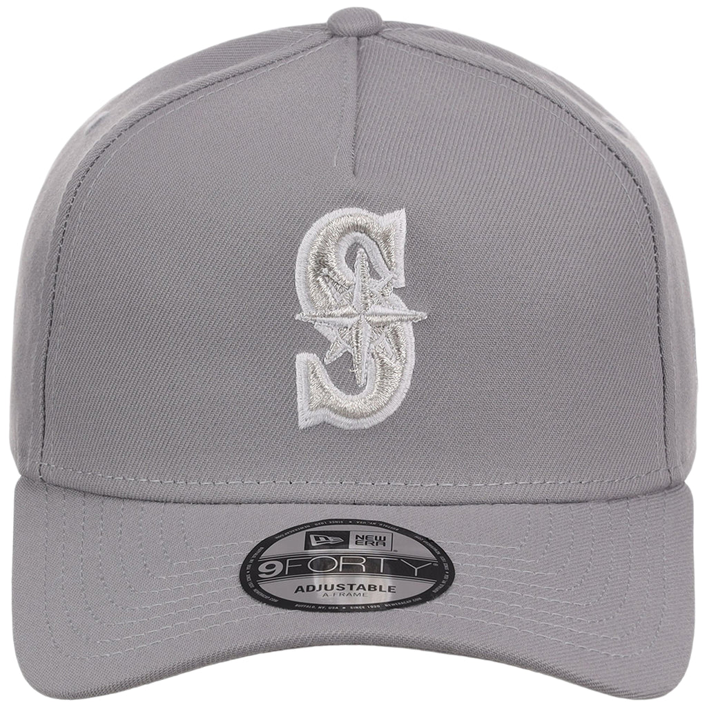 Seattle Mariners MLB Gray x White FASHION CORE New Era 9FORTY A-Frame