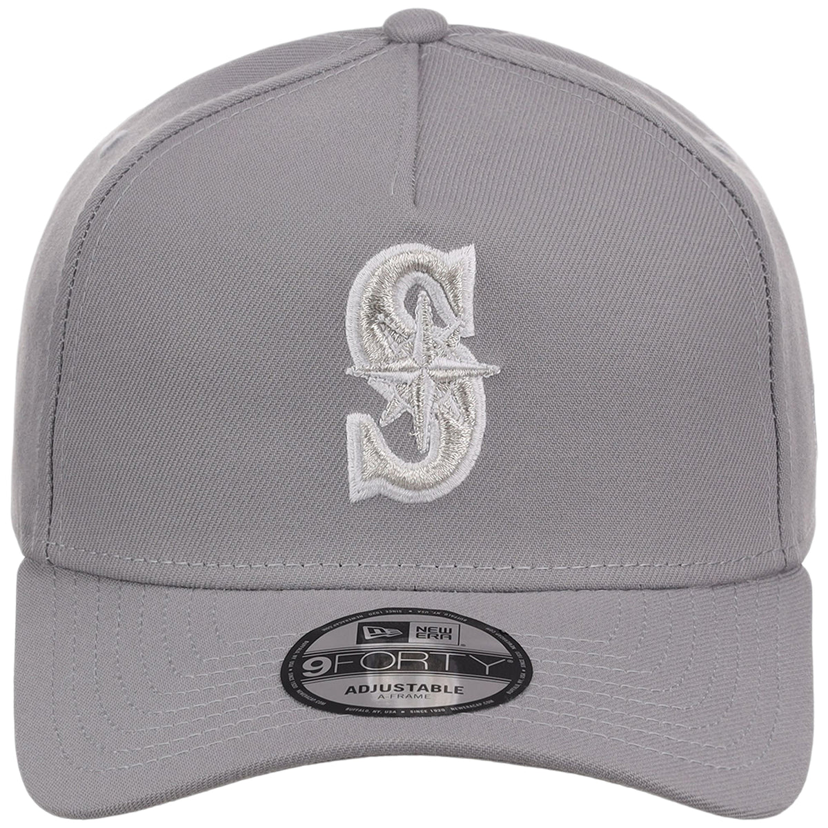 Seattle Mariners MLB Gray x White FASHION CORE New Era 9FORTY A-Frame
