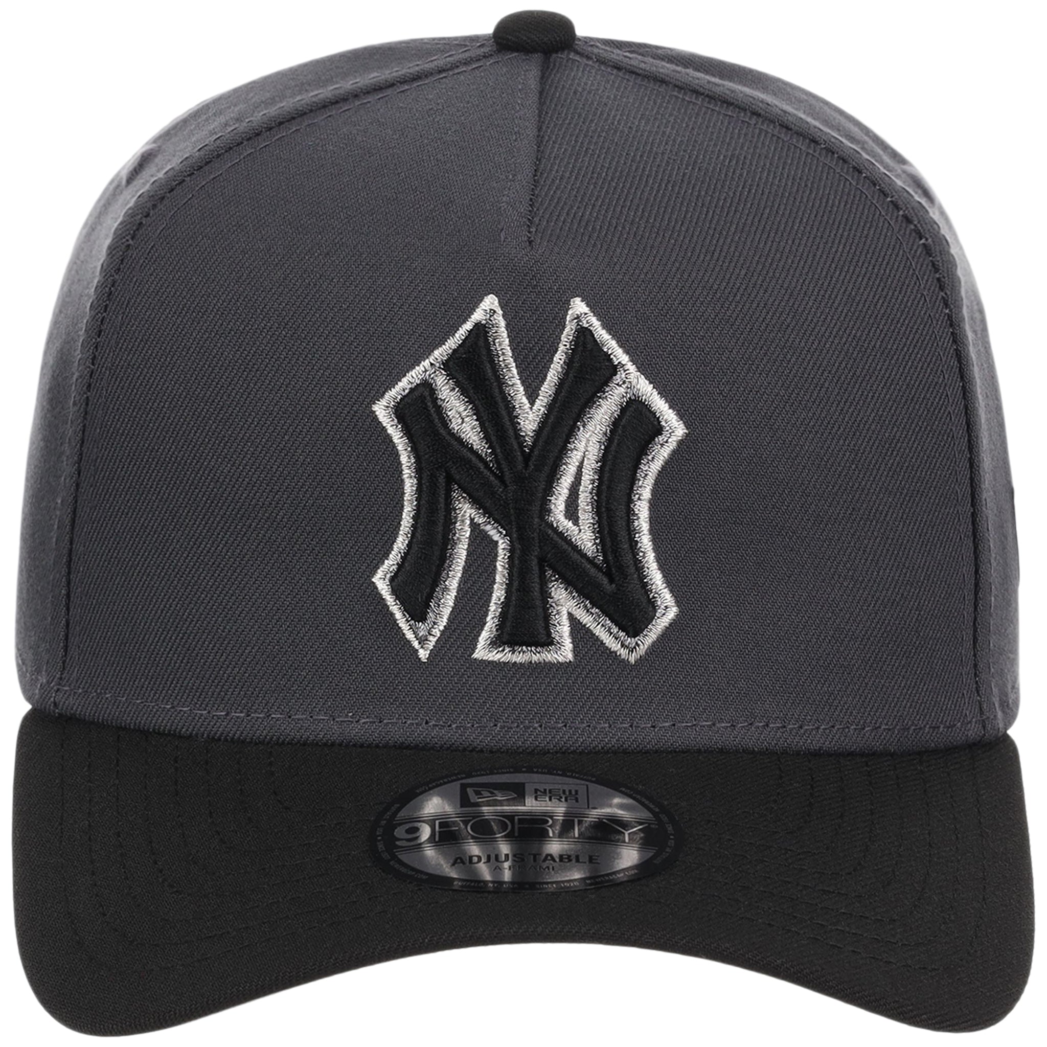 New York Yankees MLB Graphite x Black FASHION CORE New Era 9FORTY A-Frame
