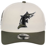 Miami Marlins MLB Chrome Olive New Era 9FORTY