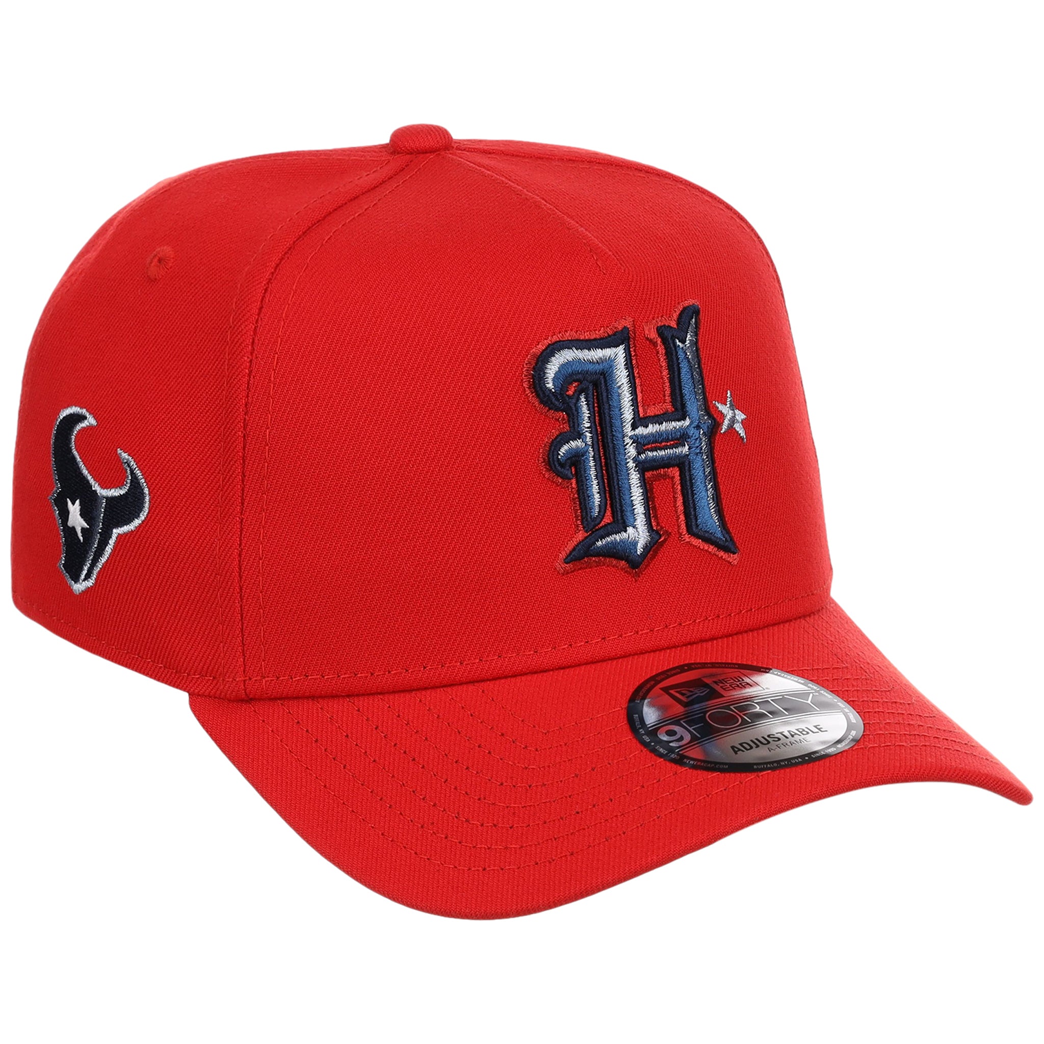 Houston Texans 'H' (Red/Red) Houston Crown the City New Era 9FORTY A-Frame