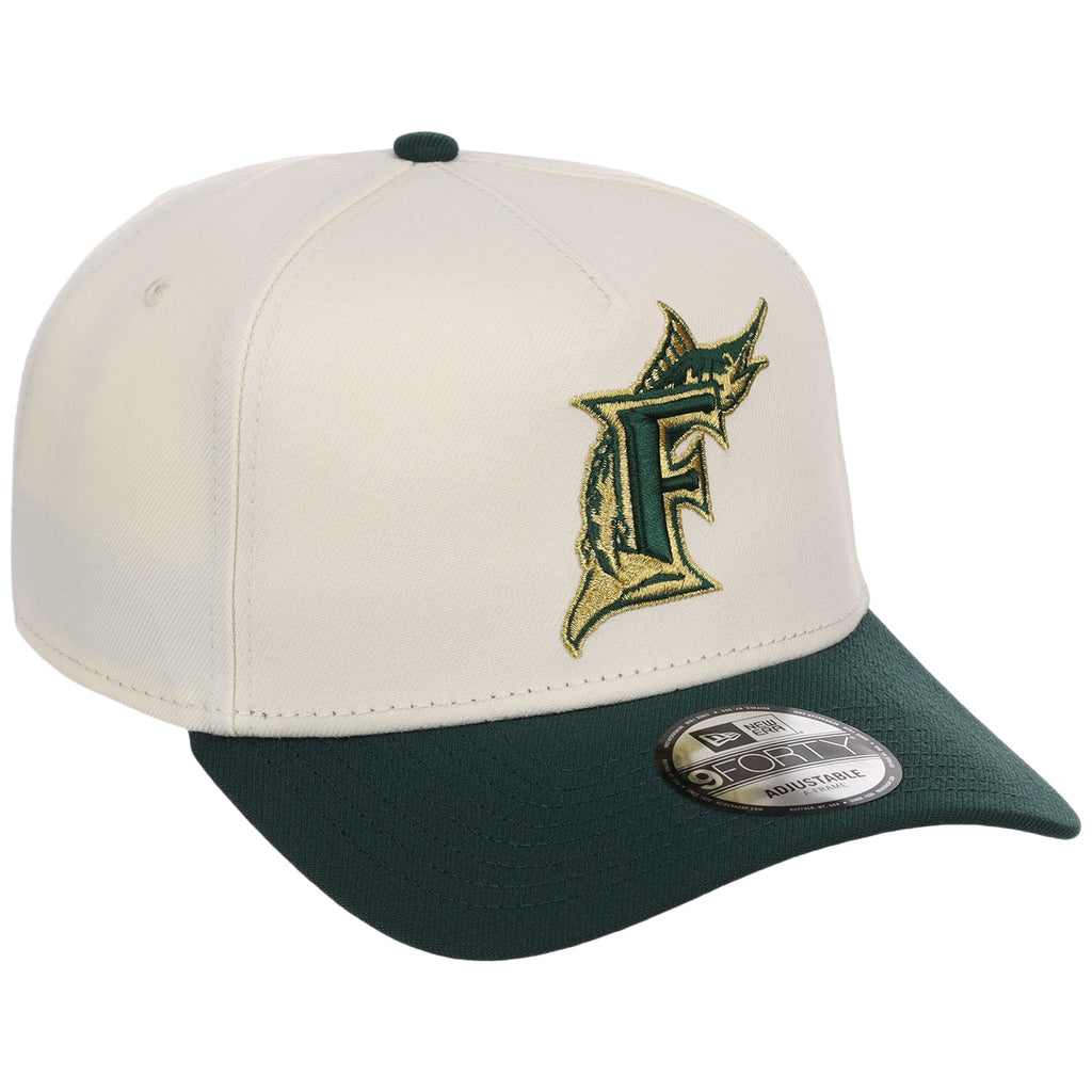 Miami Marlins MLB Chrome x Dark Green FASHION CORE New Era 9FORTY A-Frame