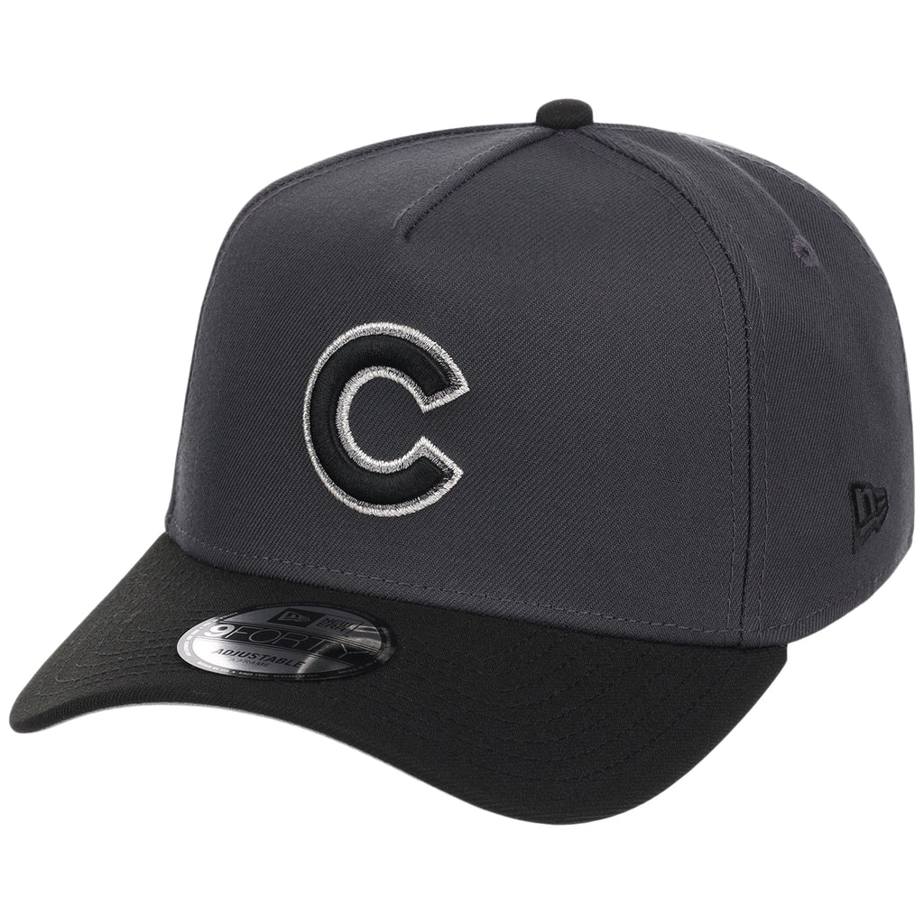 Chicago Cubs MLB Graphite x Black FASHION CORE New Era 9FORTY A-Frame