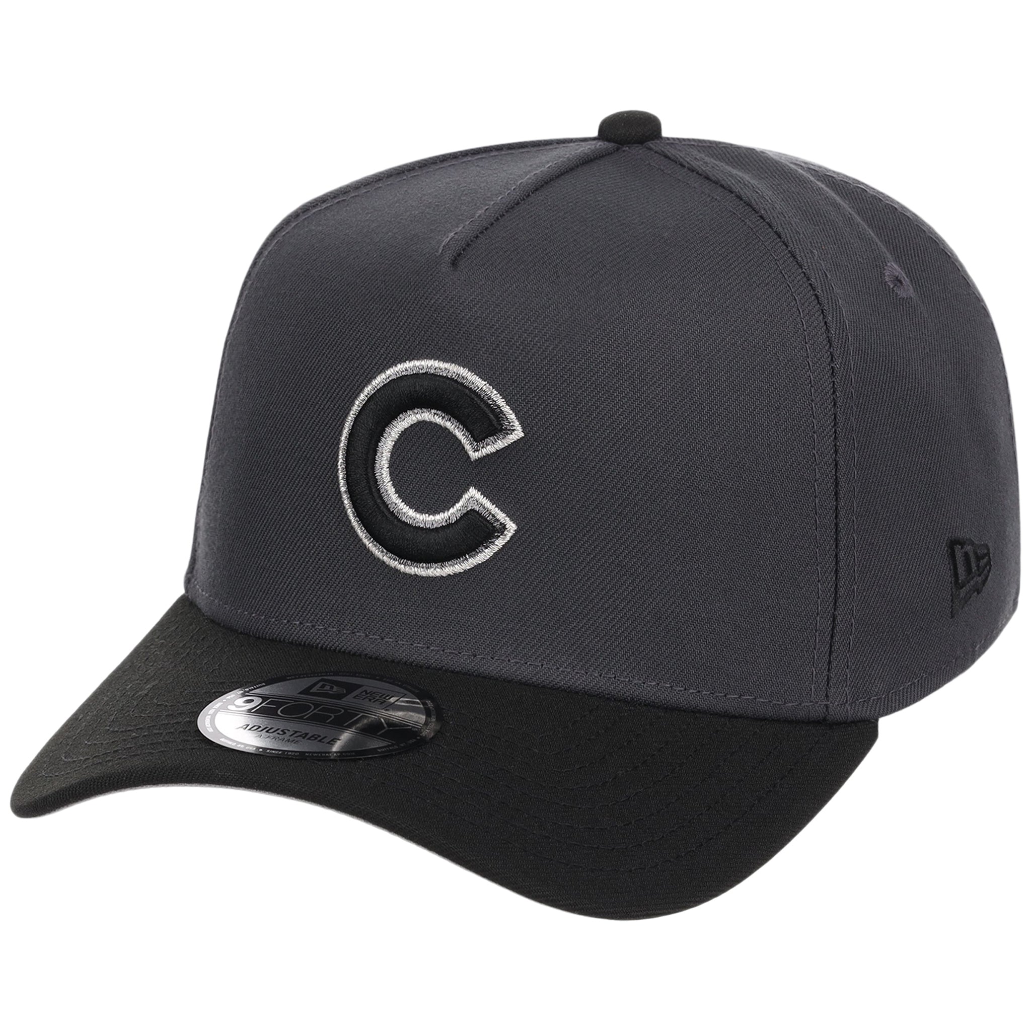 Chicago Cubs MLB Graphite x Black FASHION CORE New Era 9FORTY A-Frame