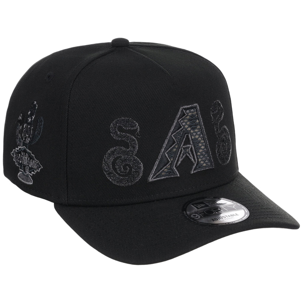 Arizona Diamondbacks Phoenix Crown the City New Era 9FORTY A-Frame (Black/Black)