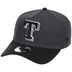 Texas Rangers MLB Graphite x Black FASHION CORE New Era 9FORTY A-Frame