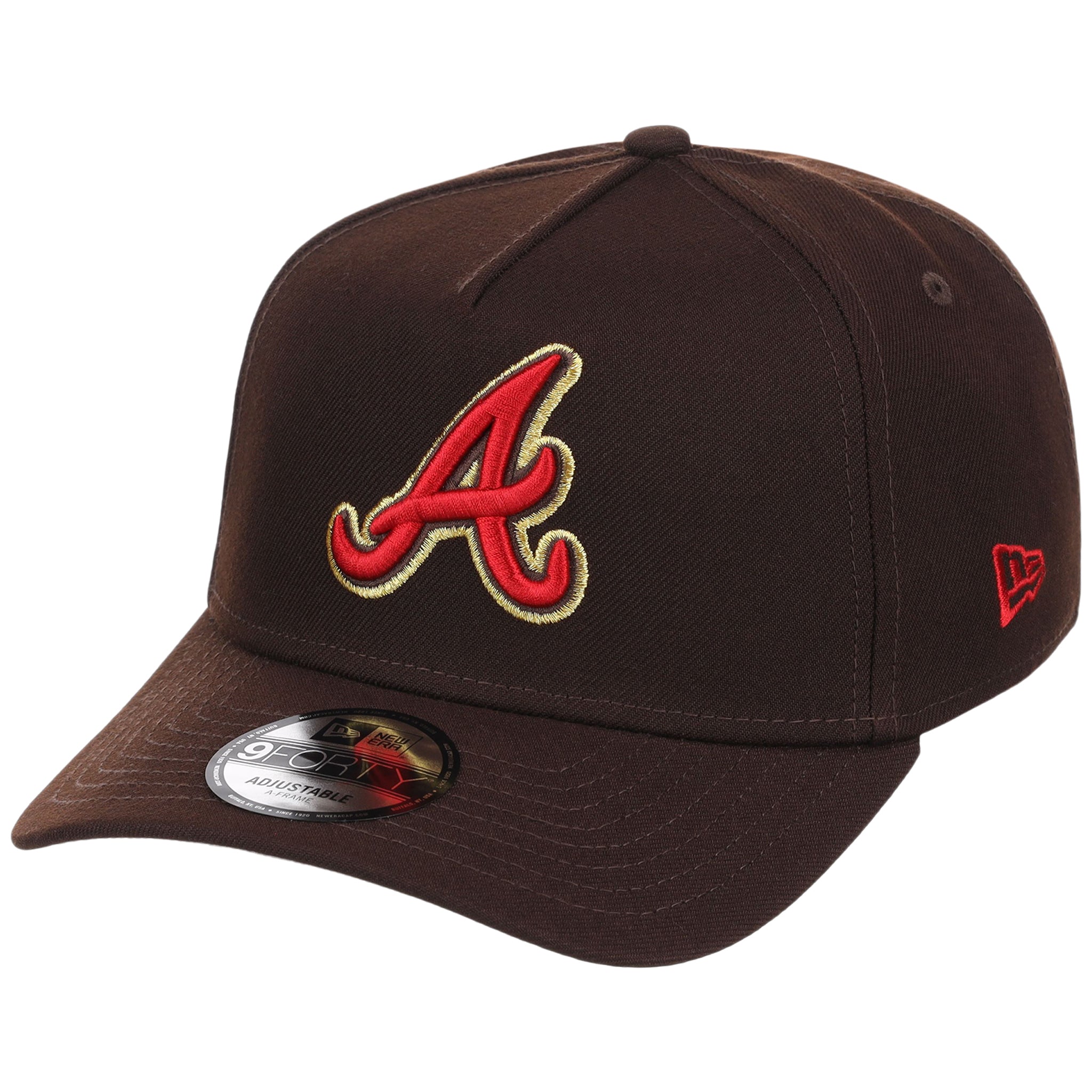 Atlanta Braves MLB Burnt Wood FASHION CORE New Era 9FORTY A-Frame