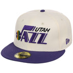 Utah Jazz NBA Chrome OTC New Era 59FIFTY (Chrome/Purple)