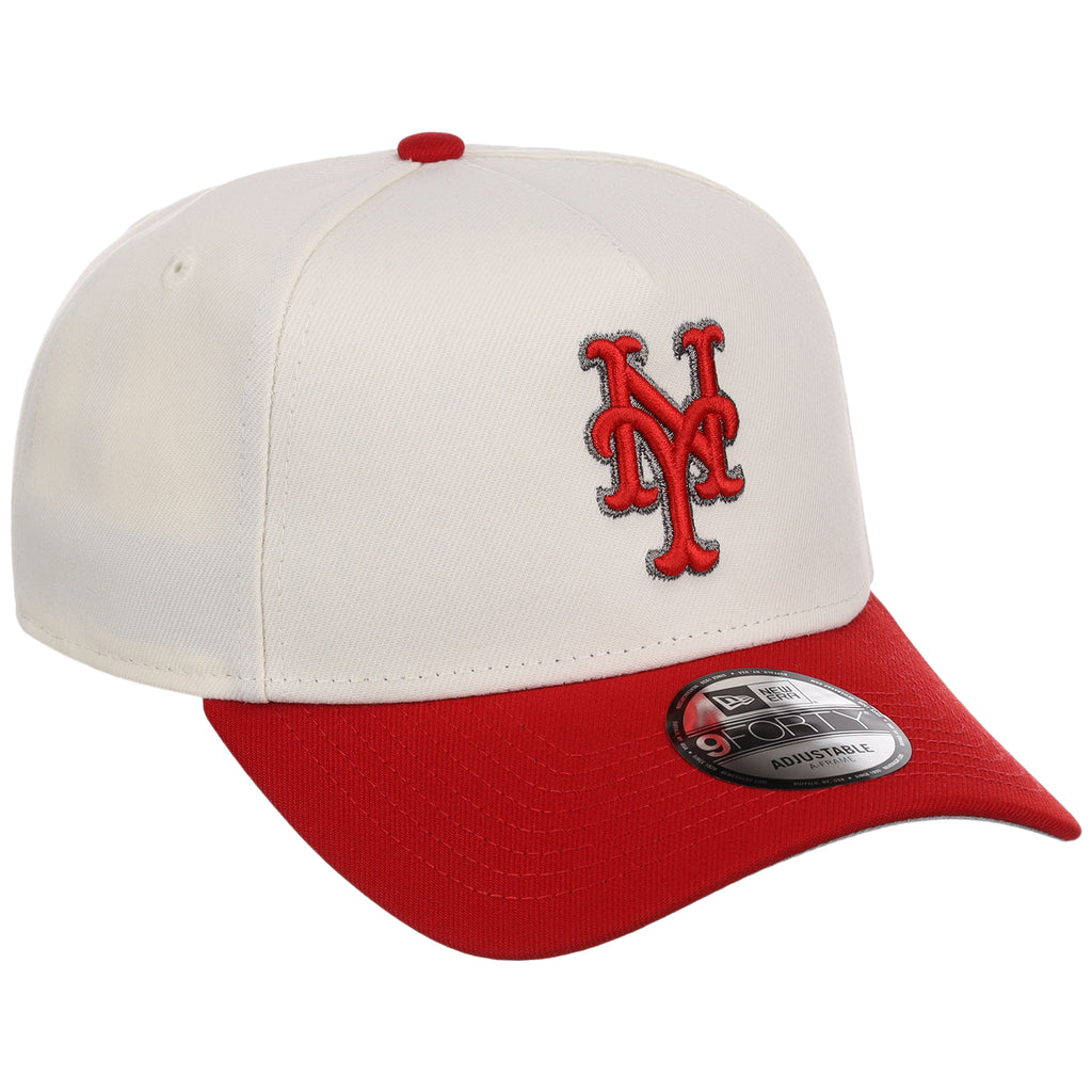 New York Mets MLB Chrome x Red FASHION CORE New Era 9FORTY A-Frame