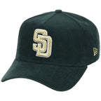 San Diego Padres MLB Dark Green Cord FASHION CORE New Era 9FORTY A-Frame