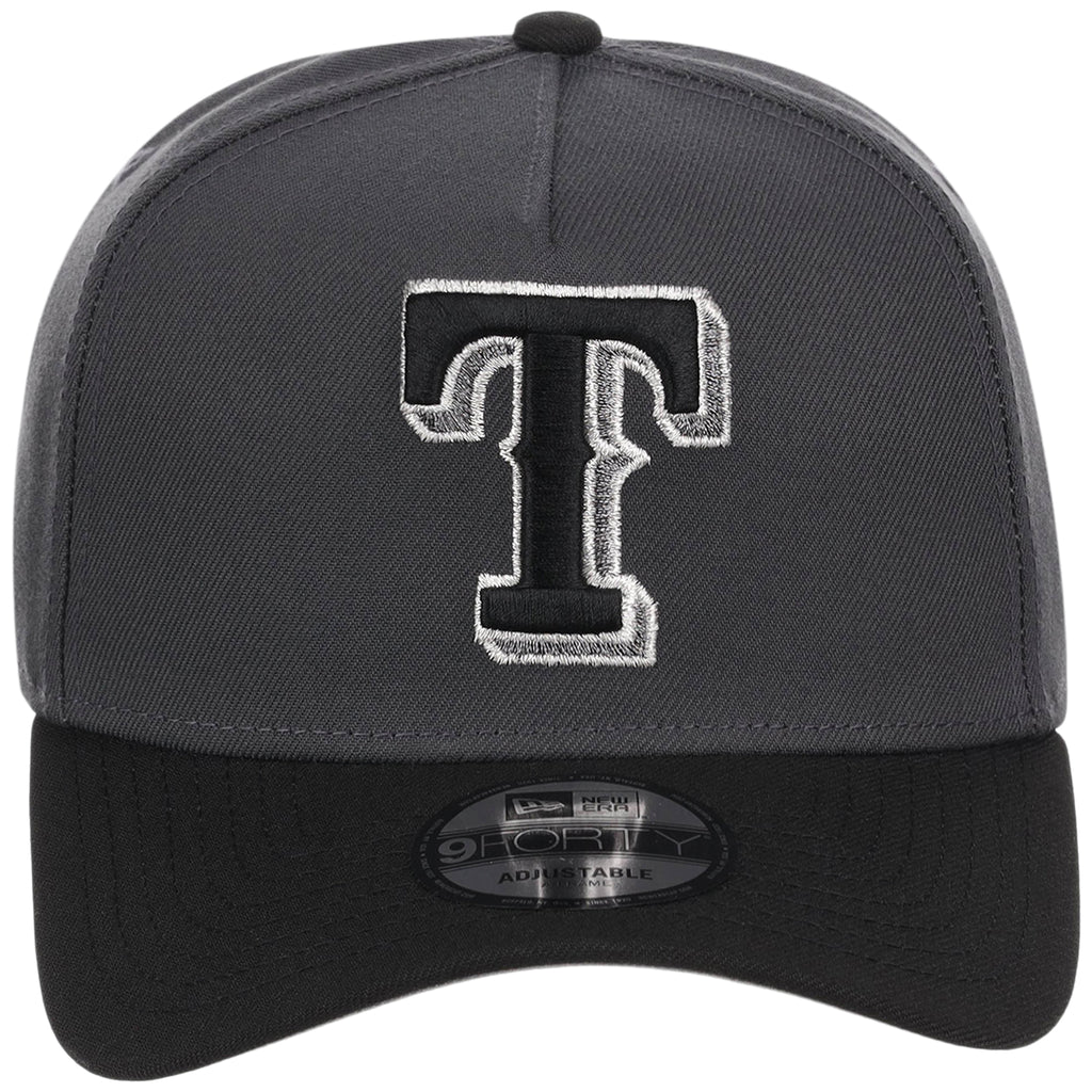 Texas Rangers MLB Graphite x Black FASHION CORE New Era 9FORTY A-Frame