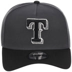 Texas Rangers MLB Graphite x Black FASHION CORE New Era 9FORTY A-Frame