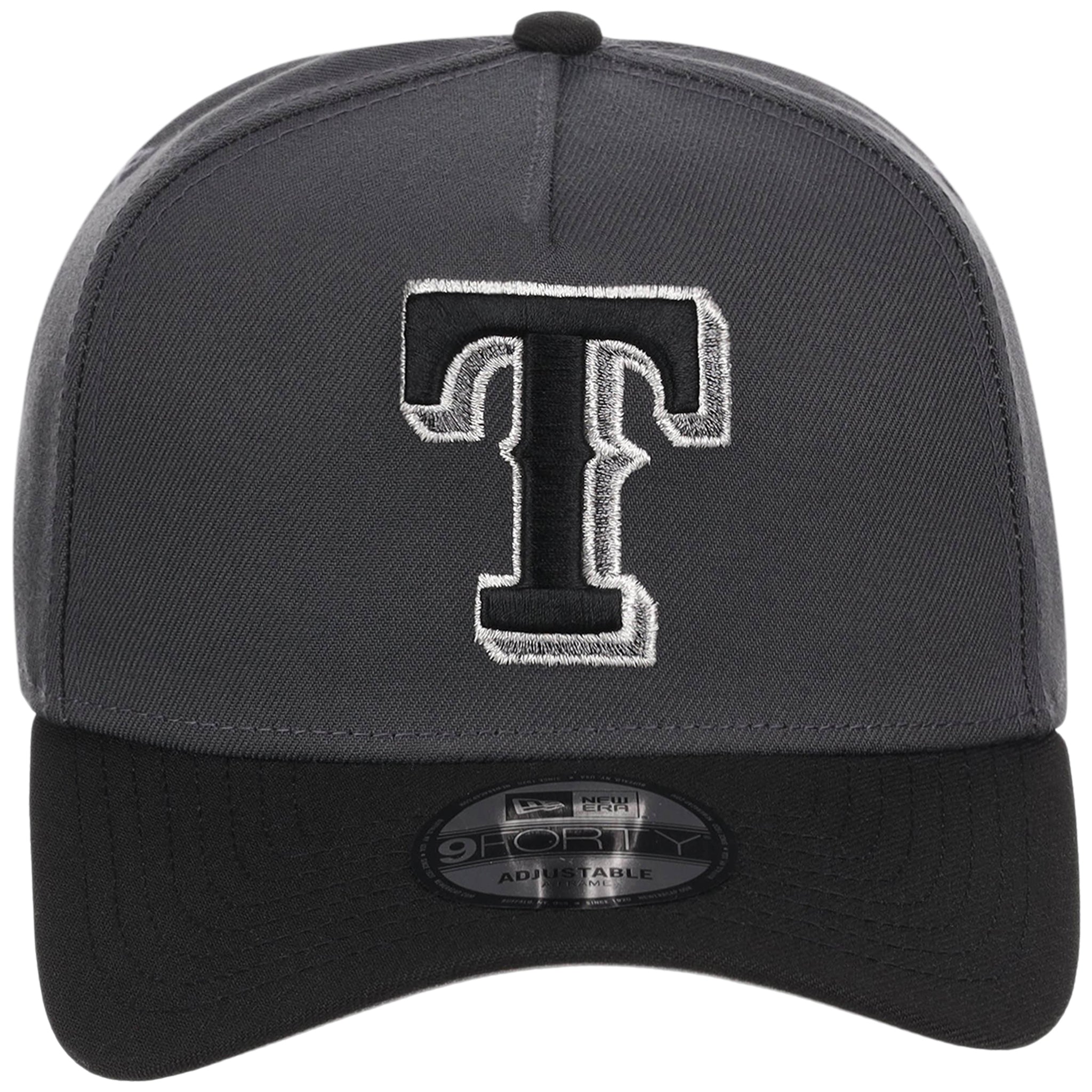 Texas Rangers MLB Graphite x Black FASHION CORE New Era 9FORTY A-Frame